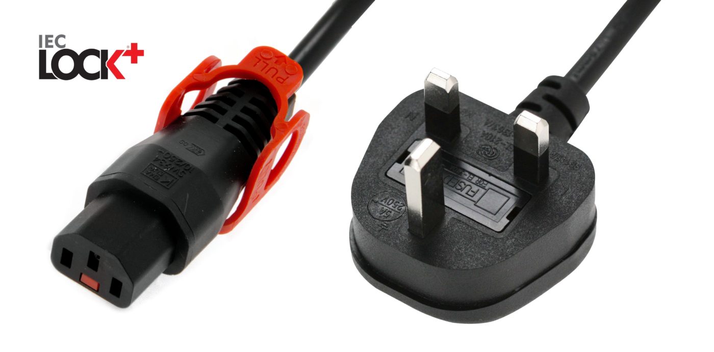 IEC Lock+ Cable, C13 UK Plug NSSE