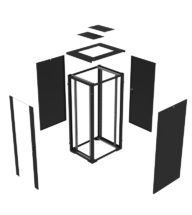 Eaton 18U Rack, 600W x 600D, Glass Door